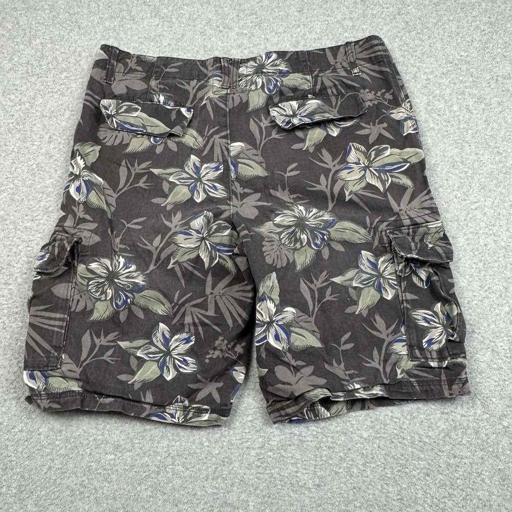 Urban Pipeline Cargo Shorts Mens 36 Multicolor Hawaiian Floral Twill‎ 11" Inseam - Picture 7 of 7